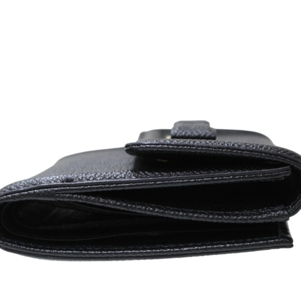 Salvatore Ferragamo Black Leather Vara Bow Wallet with Gold Accent - Picture 5 of 13